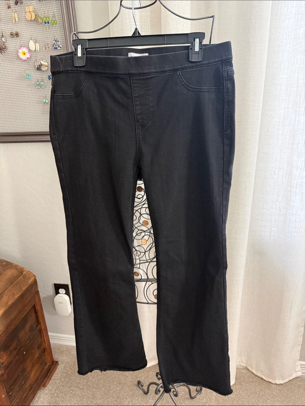 Cello Black Wide-Leg Flare Jeans